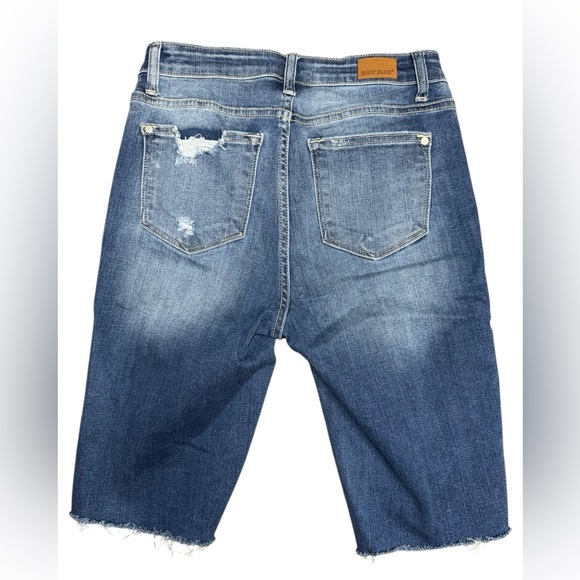 Judy Blue Destroyed Cut-Off Bermuda Shorts 182133 Size Medium - Picture 4 of 9